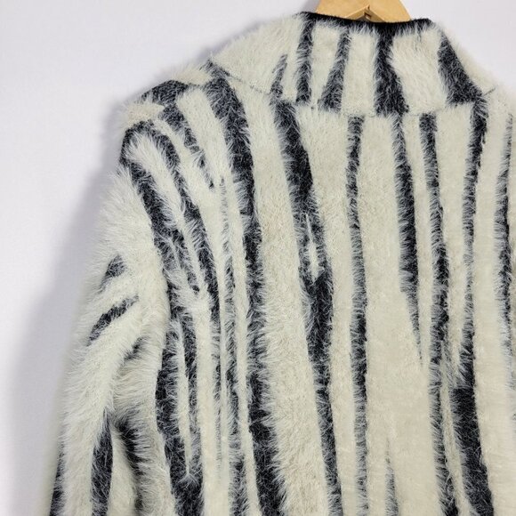 Anthropologie Women's Cindy Eyelash Half Zip Pullover Fuzzy Sweater Size S - Picture 8 of 15